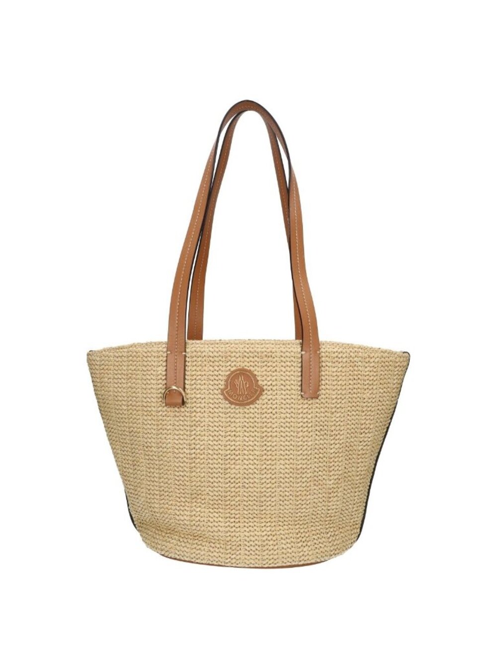 Moncler Hubba Tote Bag Small Drawstring Raffia Fabric 2-Way